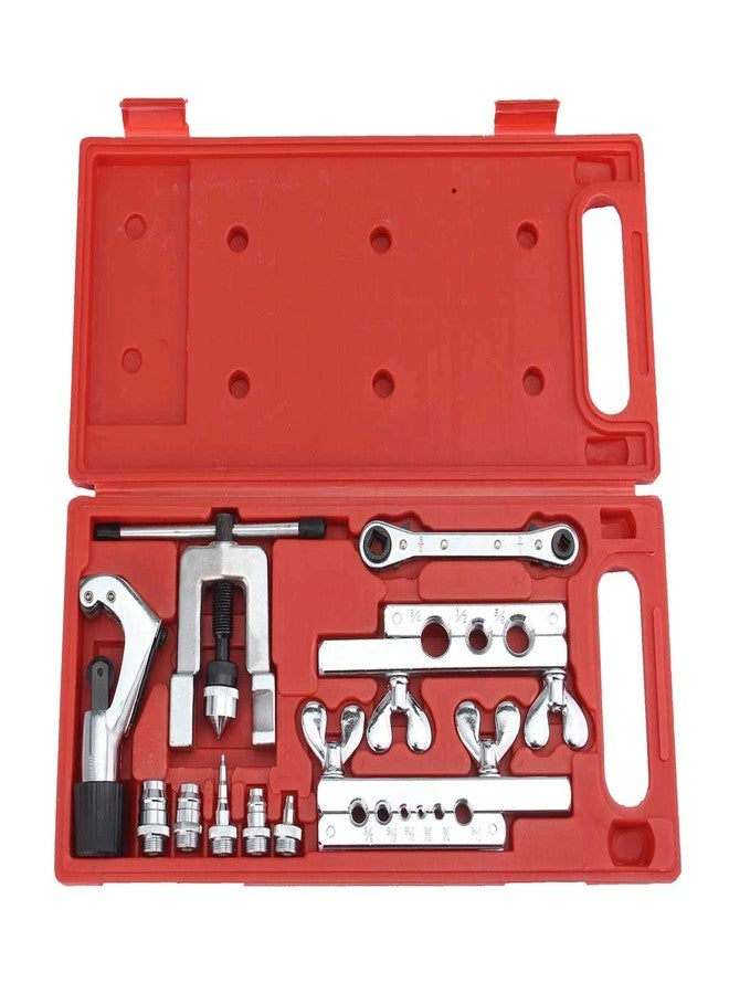 Digital Craft Flaring Swaging Tool Set Tube Cutter Pipe Repair Refrigeration Expander Heavy Duty Steel Flaring Tools Kits Manual Pipe Double Flaring Expender Tool Tube Swaging Kit - Image 1